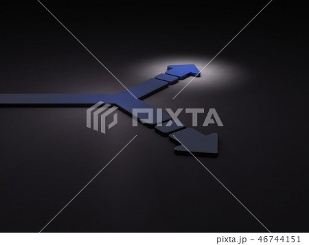 左に転進することを現すアブストラクト 左に転進することを現すアブストラクト 46744151