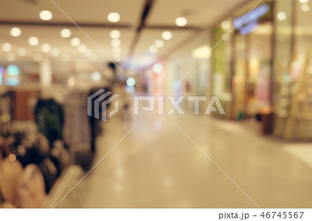 blurred image of shopping mall department store 46745567