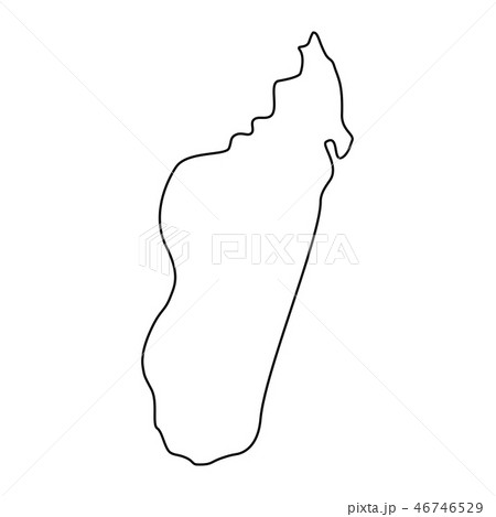 map of Madagascar - outline 46746529