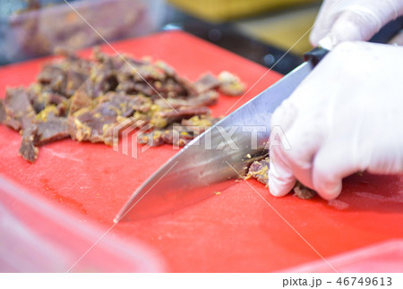 Chef cooking food in the kitchen, preparing food 46749613