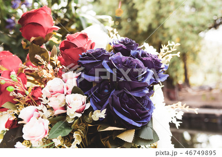 Beautiful rose of artificial flowers 46749895