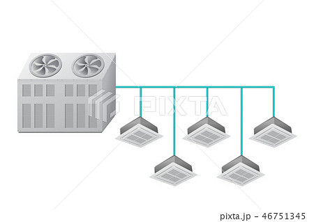 Chiller with Ceiling Cassette indoor units. 46751345