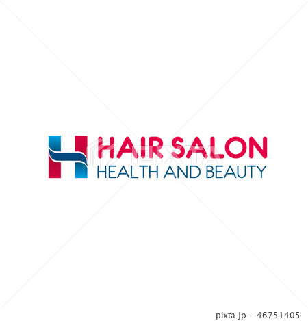 Hair salon H letter vector icon for hairdresser 46751405
