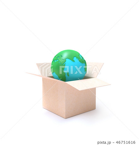 Transport idea concept. globe in the box Transport idea concept. globe in the box 46751616