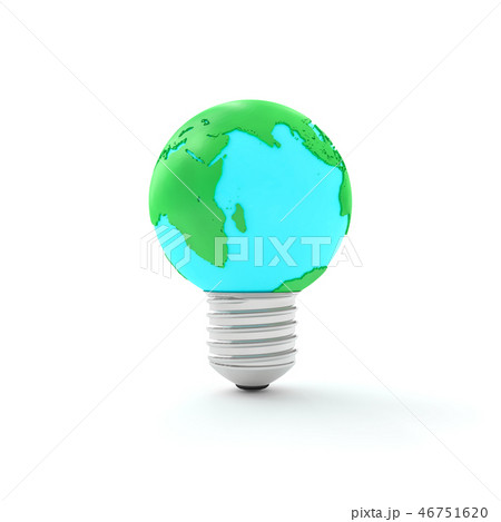 Energy idea concept, Earth in light bulb 46751620