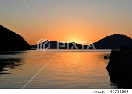 しまなみ海道・大三島・宮浦・夕焼け・夕暮れ・十二月 46751663
