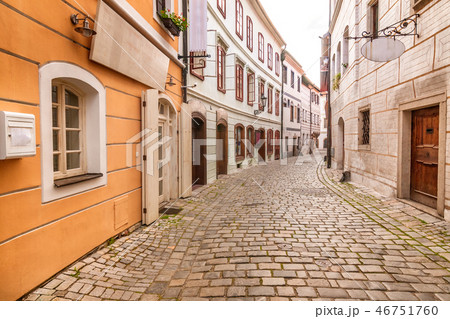 Colorful facades of houses in the Cesky Krumlov. Colorful facades of houses in the Cesky Krumlov. 46751760