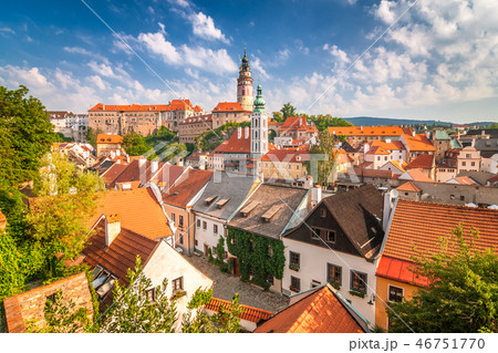 View of the medieval town Cesky Krumlov. 46751770