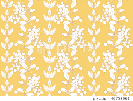 Seamless pattern with autumn leaves and berries 46753961