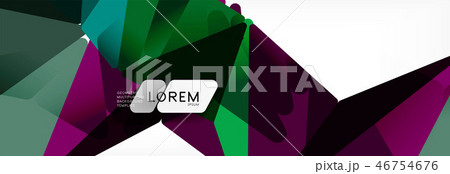 Mosaic triangular low poly style abstract geometric background. Polygonal vector. Abstract white 46754676