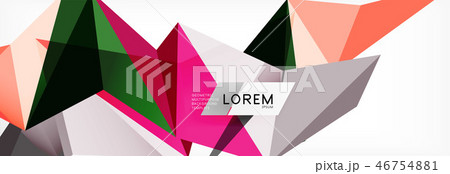 Mosaic triangular low poly style abstract geometric background. Polygonal vector. Abstract white 46754881