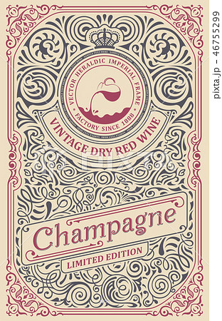 Vintage label for packing or book cover design 46755299
