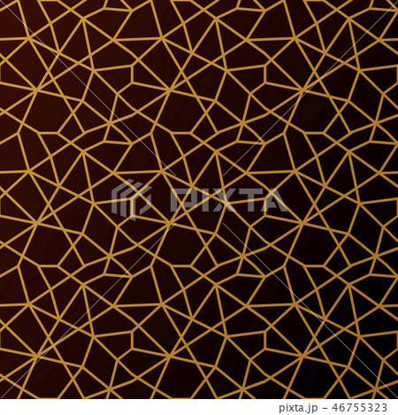 Golden geometric abstract pattern. Vector texture illustration 46755323