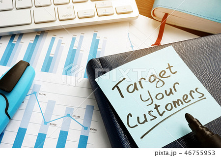 Target your customers written on a memo stick. Target your customers written on a memo stick. 46755953