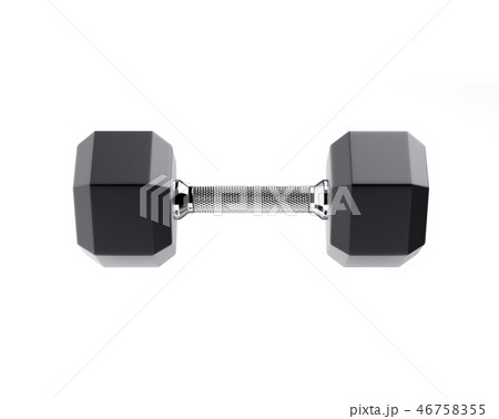 3D rendering of a dumbbell for sports. Bodybuilding equipment 46758355
