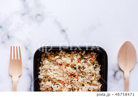 Delicious fried rice in lunch box Delicious fried rice in lunch box 46758471