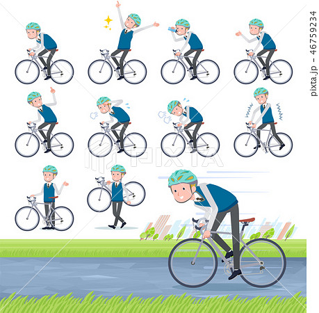 flat type school boy White_road bike flat type school boy White_road bike 46759234