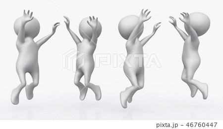 Cheering 3D figures 46760447