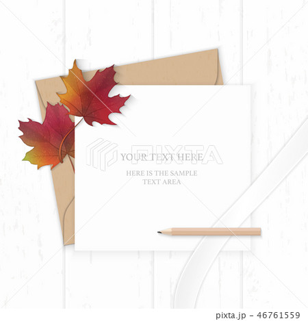 Flat lay top view elegant white paper composition 46761559