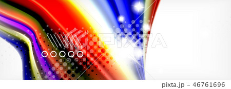 Abstract wave lines liquid fluid rainbow style color stripes background. Artistic illustration for 46761696