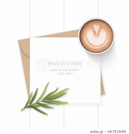 Flat lay top view elegant white paper composition Flat lay top view elegant white paper composition 46761699