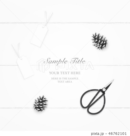 Flat lay top view elegant white paper composition Flat lay top view elegant white paper composition 46762101