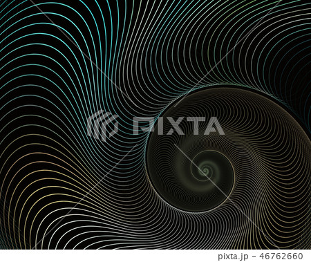 Abstract Fractal Spiral Shell Backgroundのイラスト素材