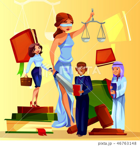 Court and legislation symbols illustration Court and legislation symbols illustration 46763148