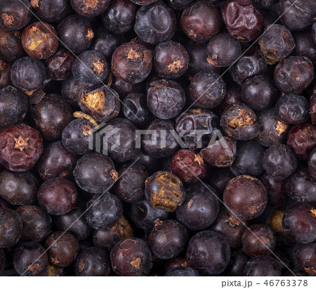 Close up picture of dried juniper berries. 46763378