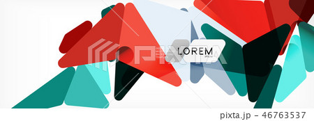 Mosaic triangular low poly style abstract geometric background. Polygonal vector. Abstract white 46763537