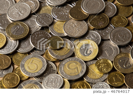 Polish money coins background 46764017