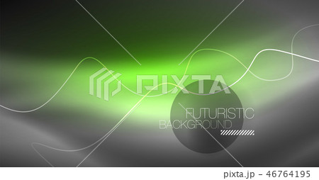 Neon lines wave background. Abstract composition Neon lines wave background. Abstract composition 46764195
