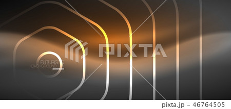 Black and glowing color lines neon design, magin techno template background Black and glowing color lines neon design, magin techno template background 46764505