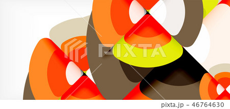 Circles and triangles geometric abstract background. Trendy abstract layout template for business or 46764630