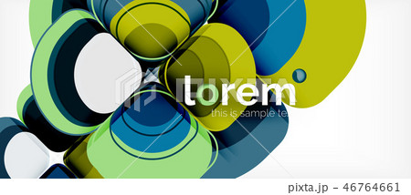 Round triangles geometric shapes composition 46764661