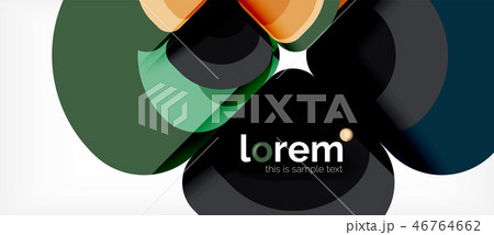 Round triangles geometric shapes composition 46764662
