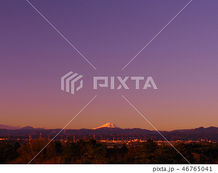 桜山展望台　青梅市街地方面　富士山 46765041