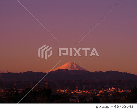 桜山展望台　青梅市街地方面　富士山 46765043