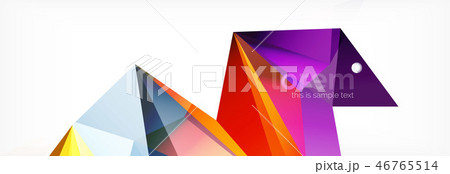 Modern geometric background. Poster template with polygonal elements 46765514