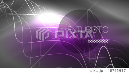 Neon lines wave background. Abstract composition 46765957