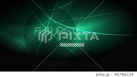 Digital technology abstract background - neon geometric design. Abstract glowing lines. Colorful 46766234