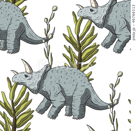 Triceratops Seamless pattern Triceratops Seamless pattern 46766513