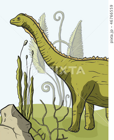 Diplodocus Dinosaur vector card. Diplodocus Dinosaur vector card. 46766559