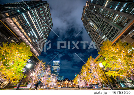 《東京都》東京駅丸の内・行幸通りのイルミネーション 《東京都》東京駅丸の内・行幸通りのイルミネーション 46768610