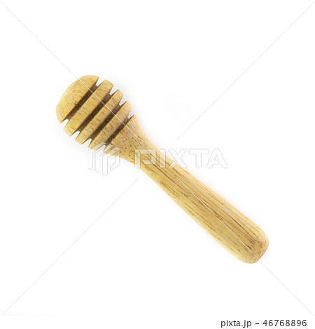 wooden honey stick isolated on white background wooden honey stick isolated on white background 46768896