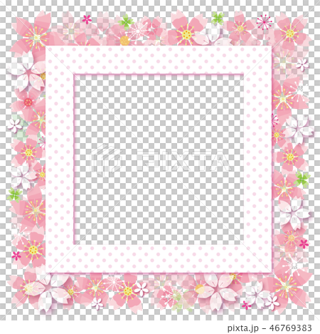 Cherry blossom frame photo frame Cherry blossom frame photo frame 46769383