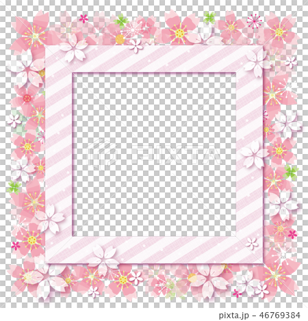 Cherry blossom frame photo frame Cherry blossom frame photo frame 46769384