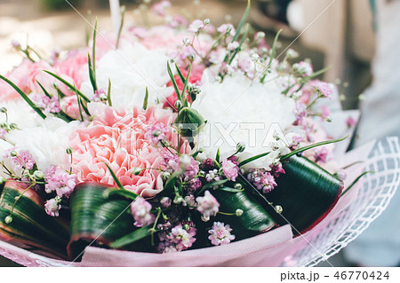 Colorful flower bouquet in vintage style. Colorful flower bouquet in vintage style. 46770424