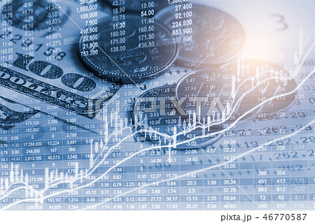 Stock market or forex trading graph and candlestic Stock market or forex trading graph and candlestic 46770587