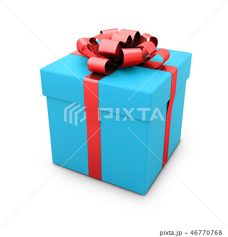 gift box with ribbon isolated on white 46770768
